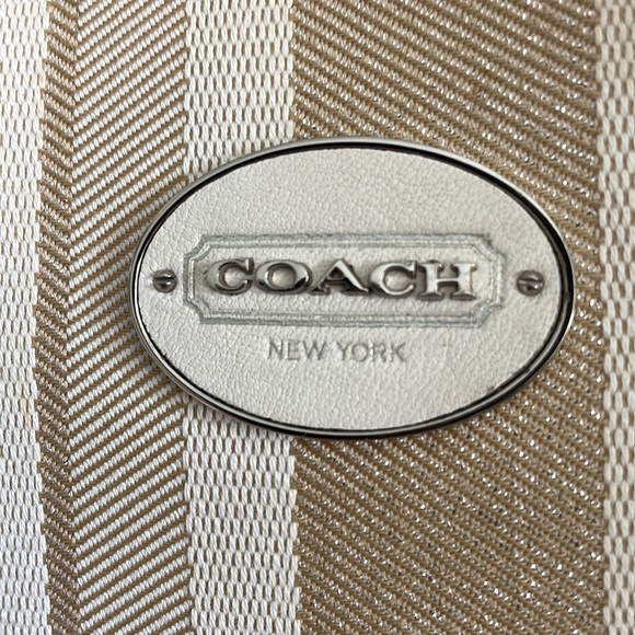 Coach NEW YORK Legacy Med. Candace Satchel in Sig. C Print w/Stripes & Silver HW - Picture 3 of 14
